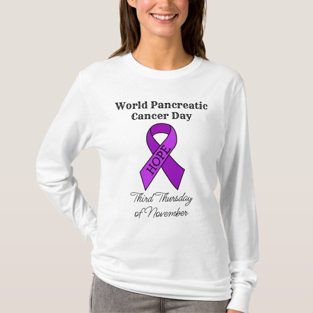Världspankreascancerdagen T Shirt (Framsida)