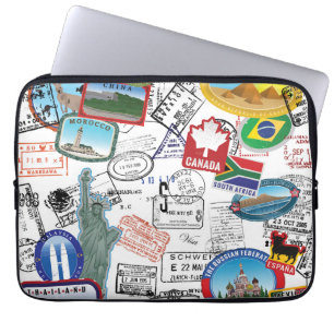 Världspassmönster Laptop Fodral