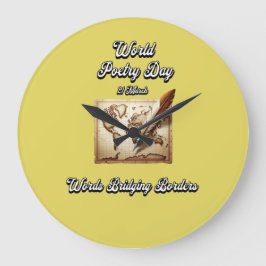 Världspoetridagen. Ord Bridging Gräns. Stor Klocka