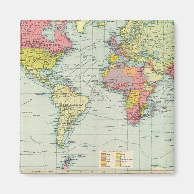 Världspolitiskt Karta Magnet (Framsidan)