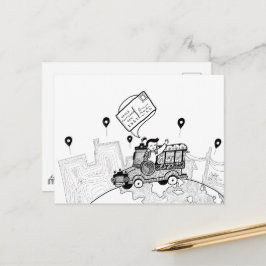 Världspostkortsdagen 2021 (BW) Vykort