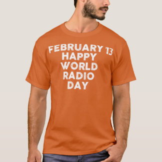 Världsradiodagen i lycklig t shirt