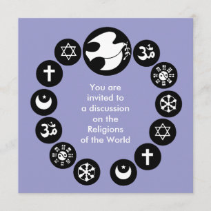 Världsreligionssymboler Inbjudningar