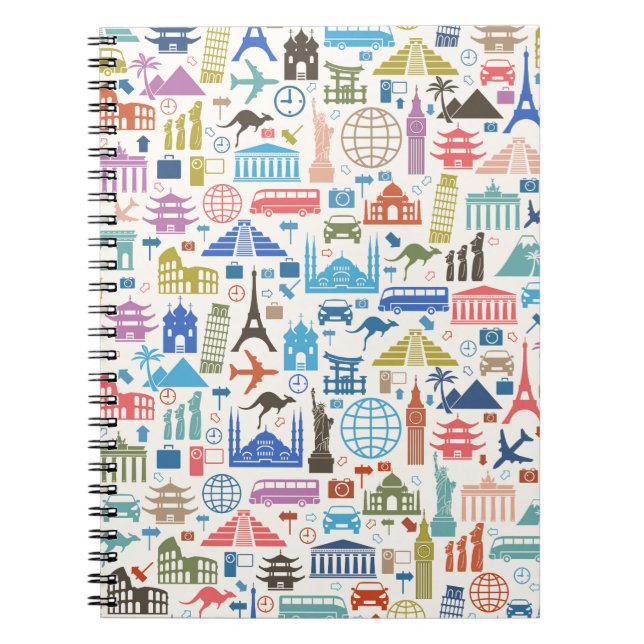 världsresa anteckningsbok (Framsidan)