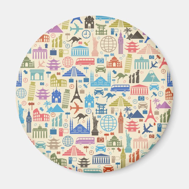 världsresa magnet (Framsidan)