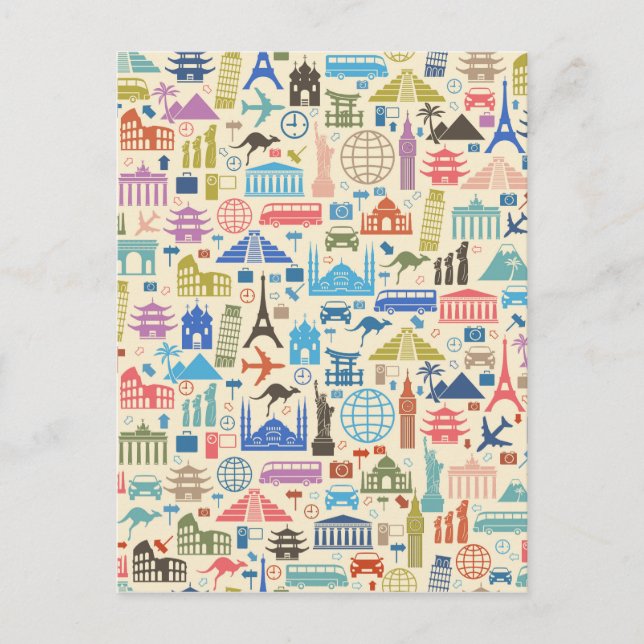 världsresa vykort (Framsida)