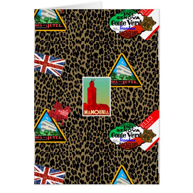 världsresenär hälsningskort (Framsidan)