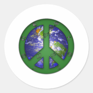 Världssamexistens Runt Klistermärke