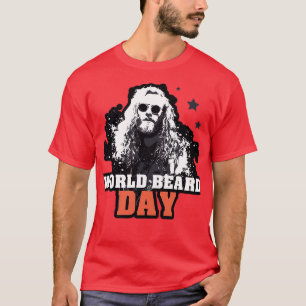 Världsskäggsdagen och t 3 shirt