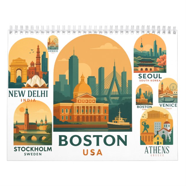 Världsstäder 2022 Reskalender  Kalender (Omslag)