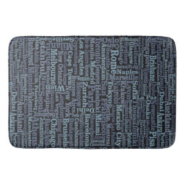 Världsstäder, badmössor badrumsmatta