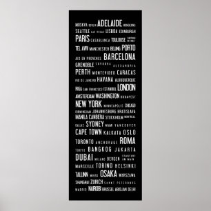 Världsstäder Poster