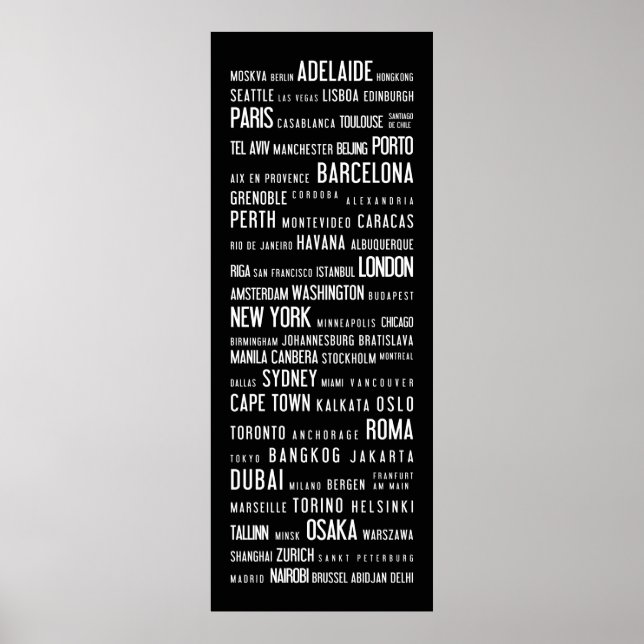 Världsstäder Poster (Framsidan)