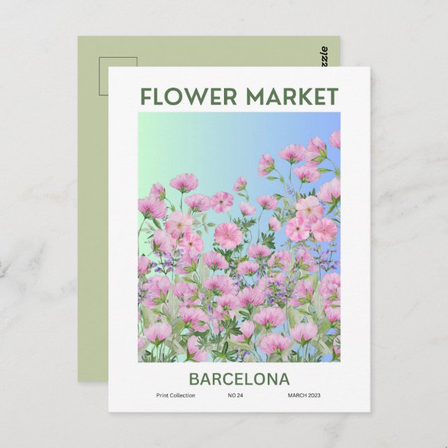 Världsstäderna i Barcelona Vykort (Fram/baksida)