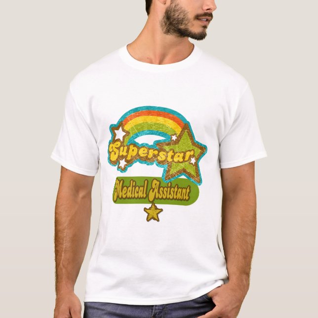 Världsstjärnaläkarundersökningassistent T-shirt (Framsida)