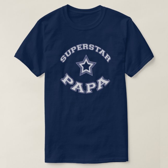Världsstjärnapappa T-shirt (Design framsida)