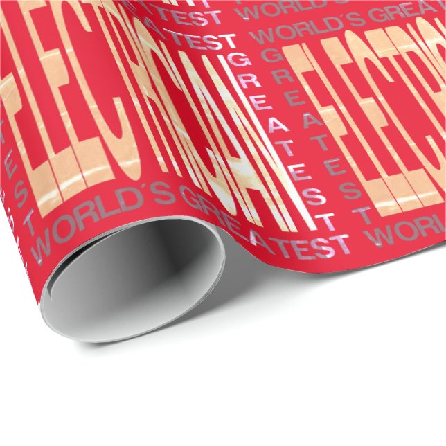 Världsstörstaelektriker Presentpapper (Rullad Hörn)