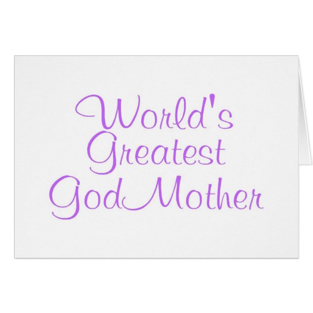 Världsstörstagudmor Hälsningskort (Framsidan Horizontal)