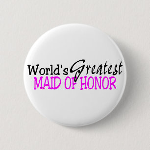Världsstörstamaid of honor knapp