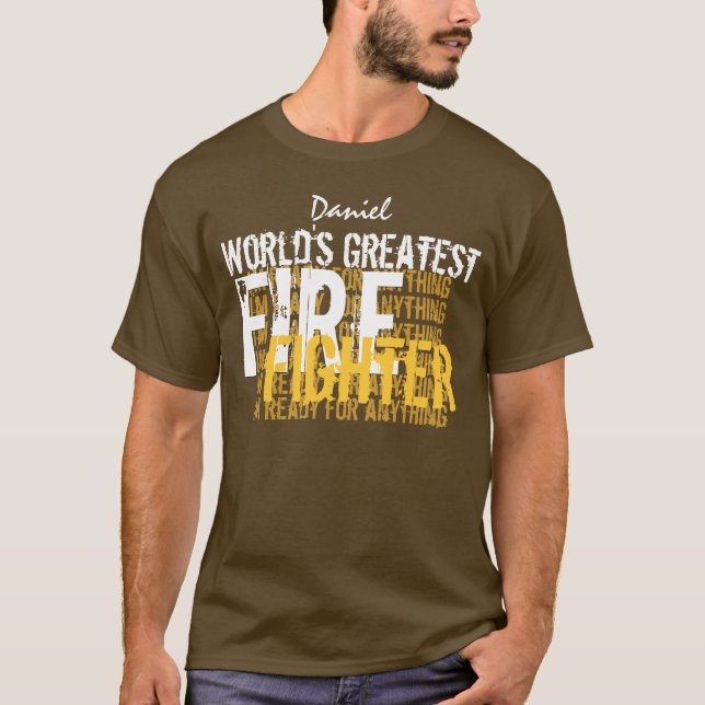 Världsstörstan AVFYRAR KÄMPEanpassningsbarnamn T Shirt (Framsida)