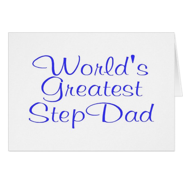 Världsstörstan kliver pappan hälsningskort (Framsidan Horizontal)