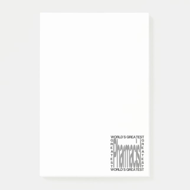 VärldsstörstaPharmacist Post-it Block (Framsida)