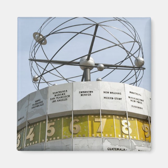 Världstidklocka i Berlin Magnet (Framsidan)