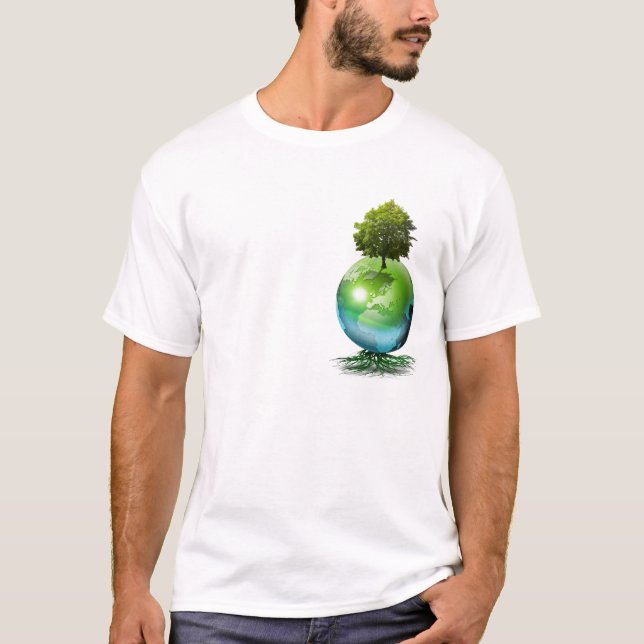 Världsträd - ekologibegrepp tee shirt (Framsida)