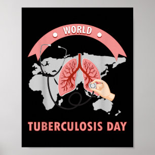 Världstuberkulosdagen - dag för nutida hälsomedvet poster