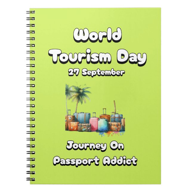 Världsturistdagen. Resa på passrådgivare Anteckningsbok (Framsidan)