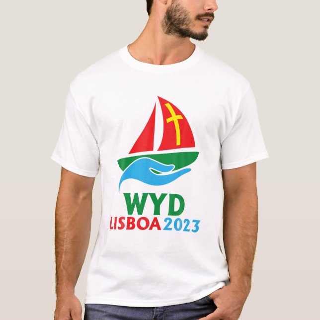 Världsungdomsdagen 2023 Teckning Inspired JMJ WYD T Shirt (Framsida)