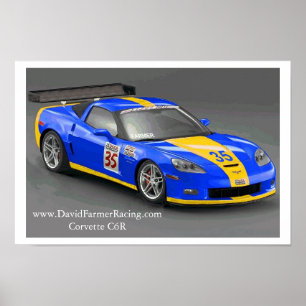 Världsutmaning C6 Z06 Corvette Poster