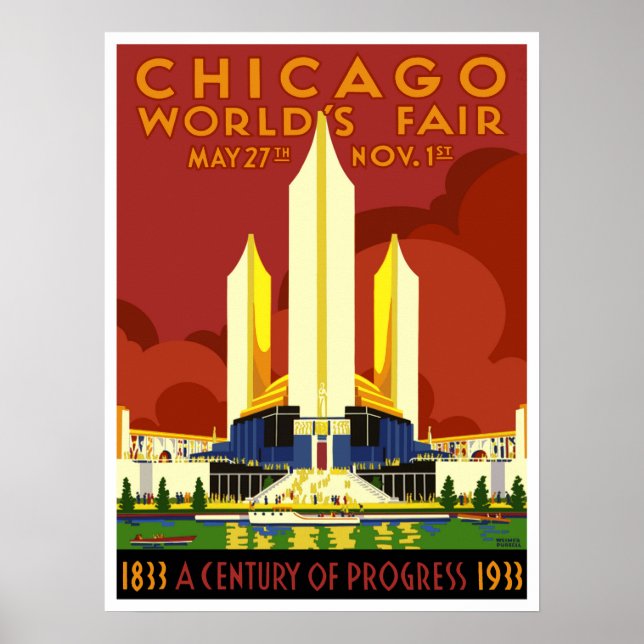 Världsutställningen i Chicago 1933 Poster (Framsidan)