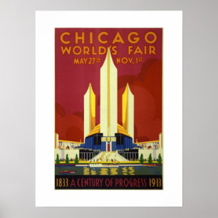Världsutställningen i Chicago - Ett sekels förlopp Poster