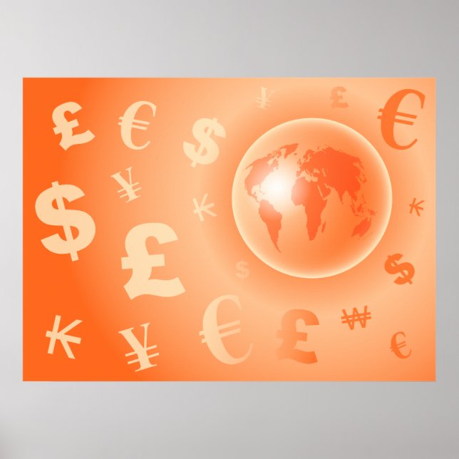 Världsvaluta Poster (Framsidan)
