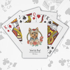 Världsvärldens bästa Hund-Mamma Yorkshire Terrier- Casinokort