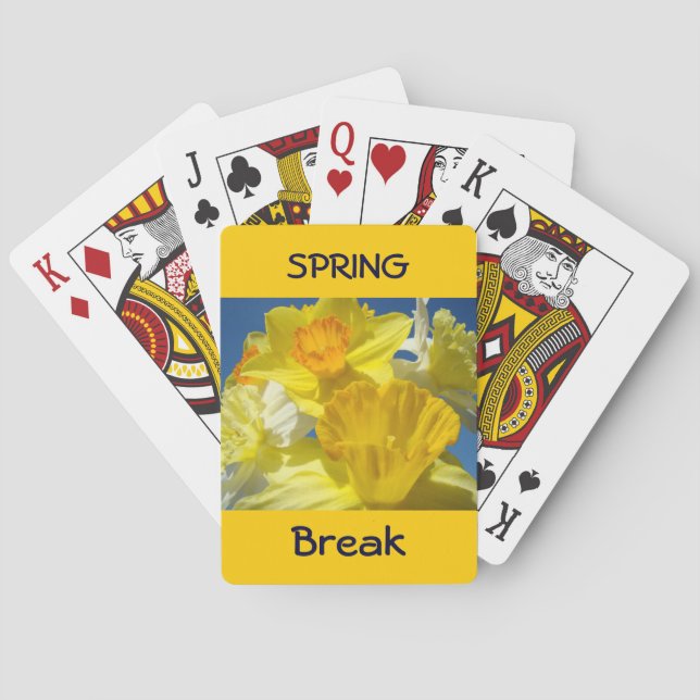 Vårledighet spelkort Narcisser Blommor (Baksidan)