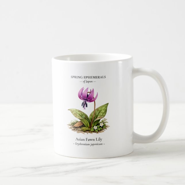 Vårlökar i Japan – hundtand (Erythronium japonicum Kaffemugg (Höger)