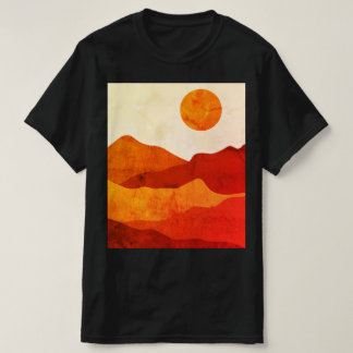Varm abstrakt boho öken berg landskap  t shirt