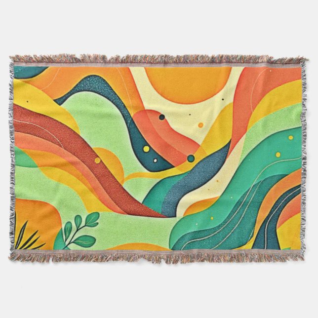 Varm Abstrakt, flöde Filt (Framsidan)