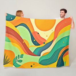 Varm Abstrakt, flöde Fleecefilt