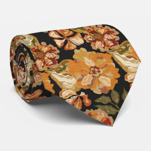 Varm Abstrakt Höstblomma Vintage Bröllop Slips