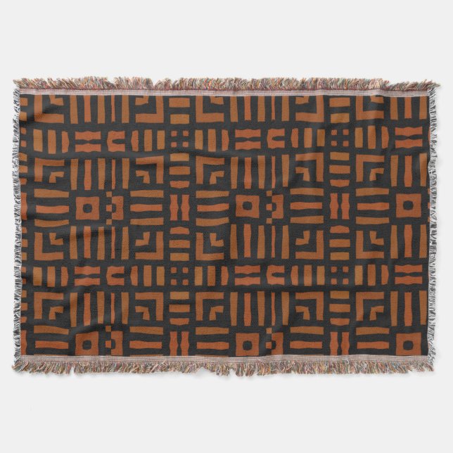 Varm African Geometric Tribal Design Mysfilt (Framsidan)