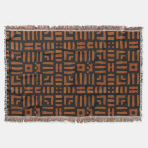 Varm afrikansk geometrisk stam- design mysfilt