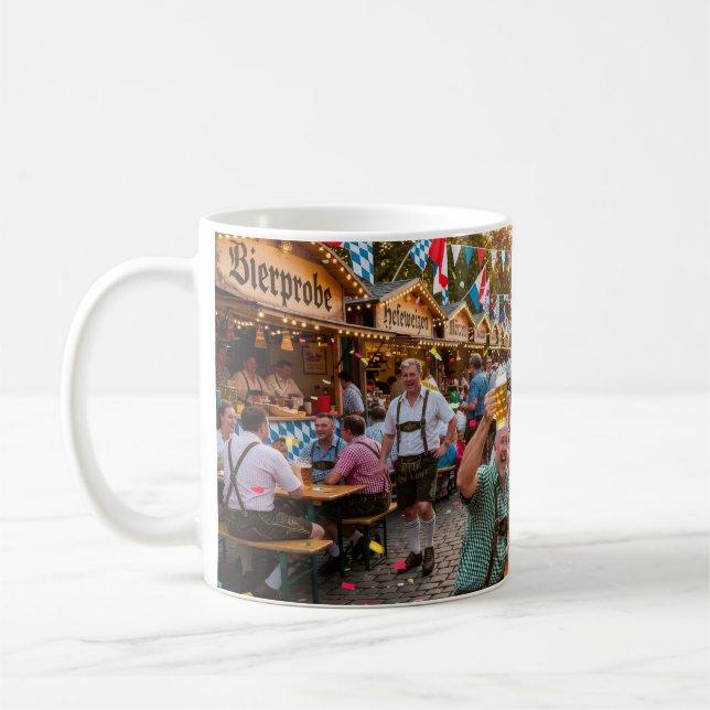 Varm bayersk Oktoberfest-samlingsmugg Kaffemugg (Vänster)