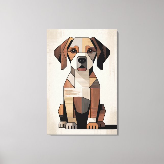 Varm Beagle-moasik  Canvastryck (Framsida)