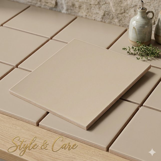 Varm Beige Keramisk Platta 4,25 Tum Kvadratisk Kakelplatta (Warm Beige Ceramic Tile 4.25 Inch Square)