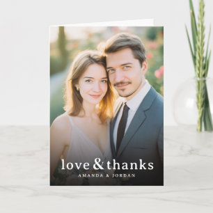 Varm Beige Romantisk Foto Tack Kort