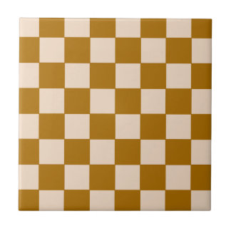 Varm Beige Rutigt Mönster Kakelplatta