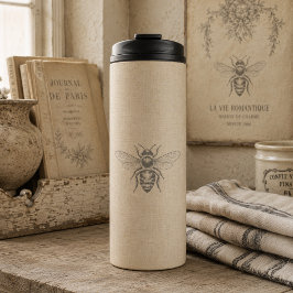 Varm Beige Vintage Fransk Lantlig Gravyr Bina